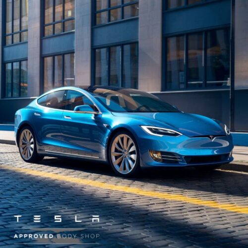blue-Tesla-sunset-Dingmans-Collision-Center blue-Tesla-sunset-Dingmans-Collision-Center
